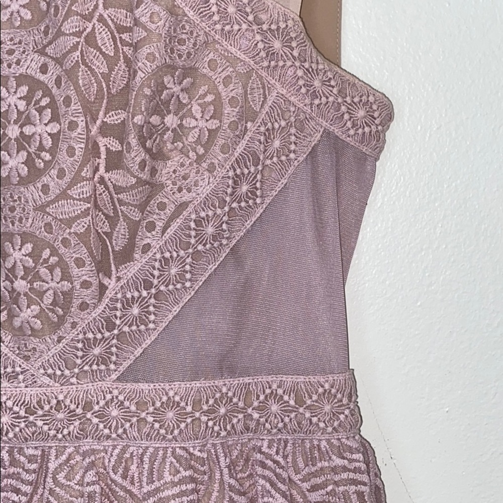 BCBGMaxAzria Lavender & Lace Cocktail Dress - Picture 3 of 4